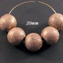 4389# (5buc) Margele acrilice, aspect bronz, efect creponat, 20mm