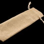 Saculeti lungi din panza de sac crem, 17x5cm
