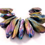 4419 # SET Agate titanium druzy efect mat (usor frosted)