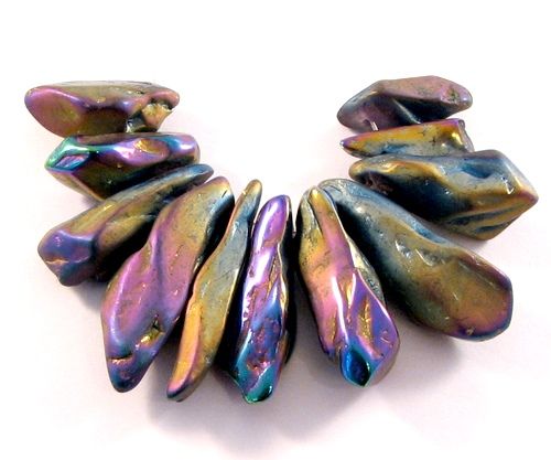 4419 # SET Agate titanium druzy efect mat (usor frosted)