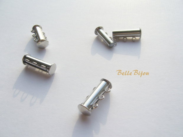 Inchizatoare argintie MAGNETICA pentru 3 siruri aprox 10x20 mm