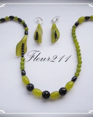 SET- PERIDOT SI ONIX NEGRU-RETINUT