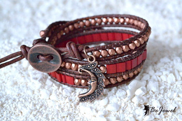 Bratara wrap ''Cherry Pralines''   Vanduta