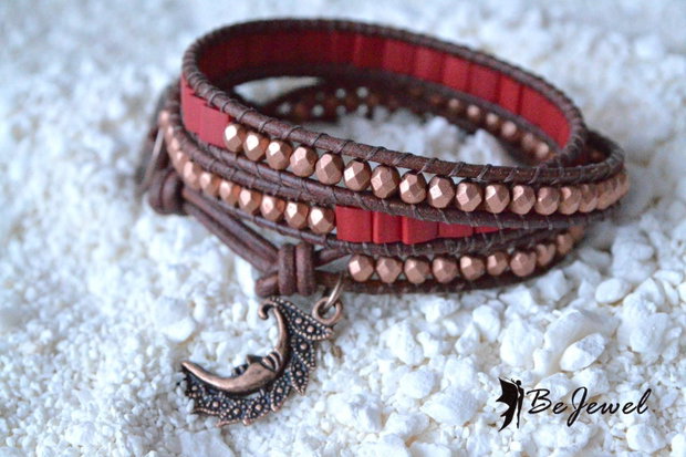 Bratara wrap ''Cherry Pralines''   Vanduta