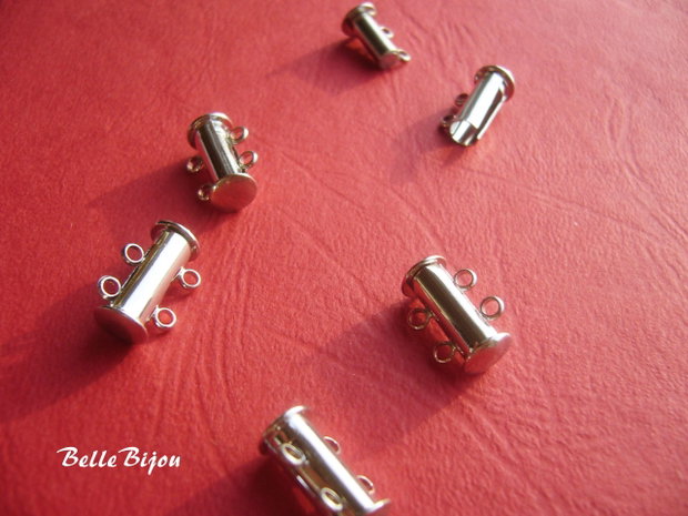 Inchizatoare argintie MAGNETICA pentru 2 siruri aprox 10x16