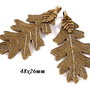 4436 - (1 buc) Pandantiv frunza stejar bronz