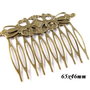4444 - (1 buc) Baza pieptene bronz cu ornament