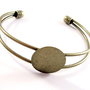 4437 - (1 buc) Baza bratara cu platou bronz