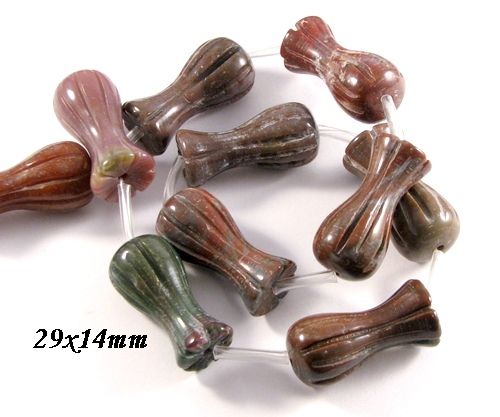 4457 - (1 buc) Margele, agate indiene, flori
