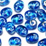 Margele din sticla, Superduo, sapphire AB