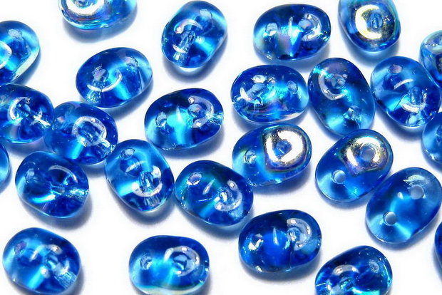 Margele din sticla, Superduo, sapphire AB