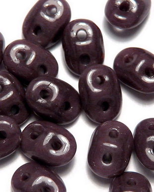 Margele din sticla, Superduo, opaque violet