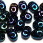 Margele din sticla, Superduo, jet blue iris