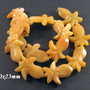 4460 - (1 buc) Margele, aventurin galben, floare sculptata
