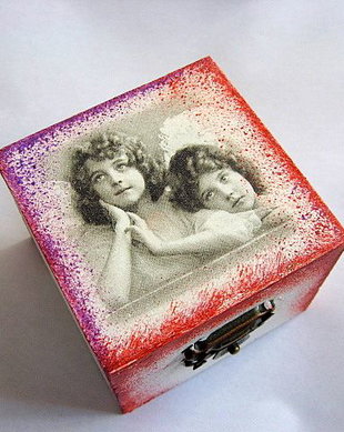 cutie lemn decorata 23112
