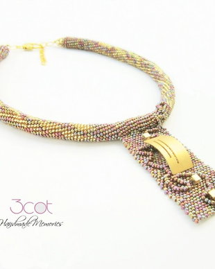 Colier Abstract Gold