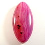 4497 - (1 buc) Cabochon, agata, fuchsia, 50x25x10mm