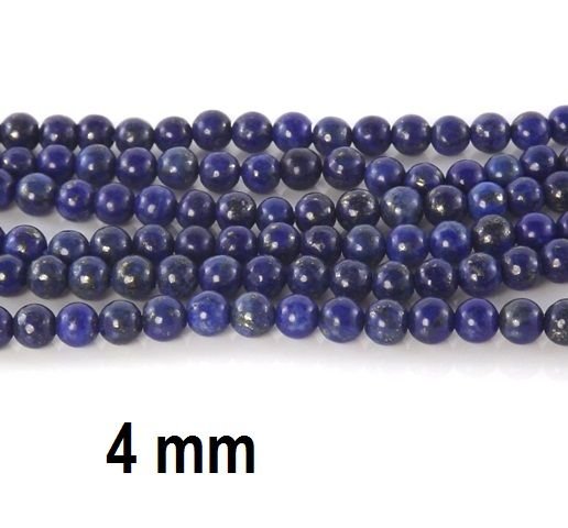 Lapis Lazuli natural, 4 mm
