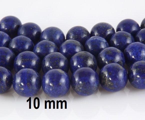 Lapis Lazuli natural, 10 mm; LPC-10 MM