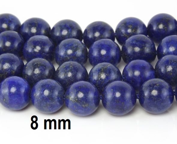 Lapis Lazuli natural, 8 mm