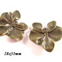 4488 - (2 buc) Link, floare orhidee, bronz