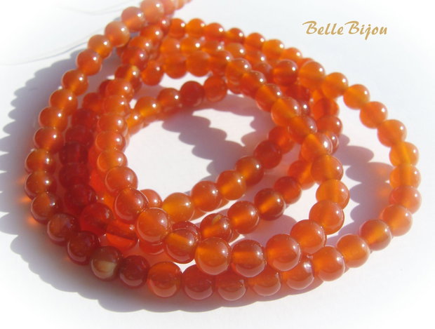 Agate portocalii culoarea carneolului aprox 6 mm
