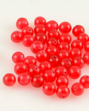 JA1028 Jad rosu sfere de aprox. 4.5mm