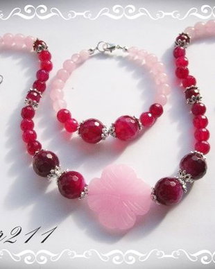 SET-CUART ROZ, AGATE SI JAD