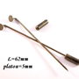 4533 - (2 buc) Ac de brosa, ac de palarie, platou, bronz