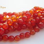 Agate fatetate in nuantele carneolului aprox 6.5 mm