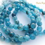 Agate fatetate in degrade de albastru marin aprox 6.5 mm