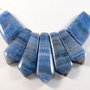 4561 - SET, agata bleu, 35x15x6, 45x15x6mm
