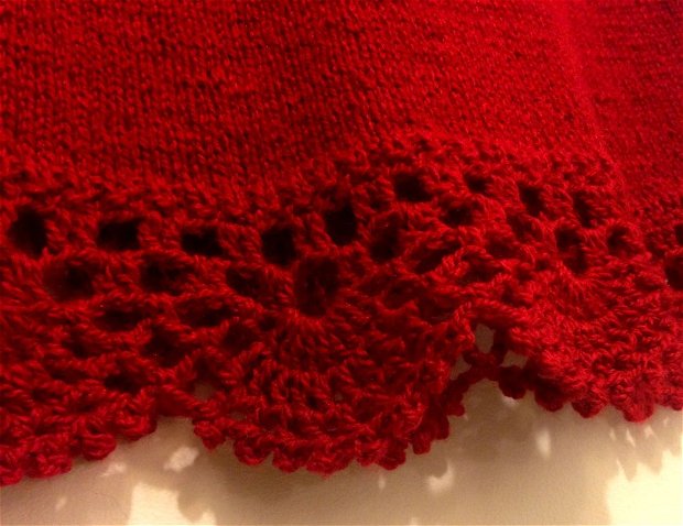 Fusta tricotata rosie