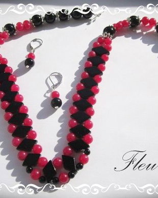 SET-ONIX NEGRU SI JAD FUCSIA