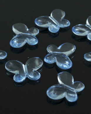 AB1030 Fluturasi acril albastru deschis 13.5x12x4mm