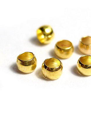 Crimp din alama, rotund, auriu, 2 mm