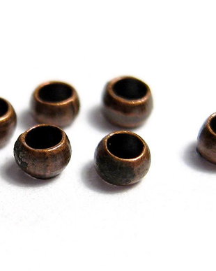 Crimp din alama, rotund, cupru, 2 mm