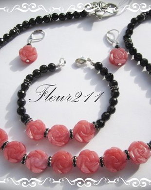 SET-ONIX NEGRU SI JAD ROZ-RETINUT
