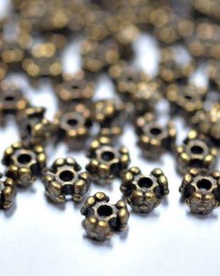 Distantier, bronz antichizat, 6.5x4mm