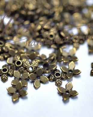 Capac floare, bronz antichizat, 8mm
