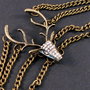 4576 # Baza bratara, cerb / ren, bronz, rhinestones