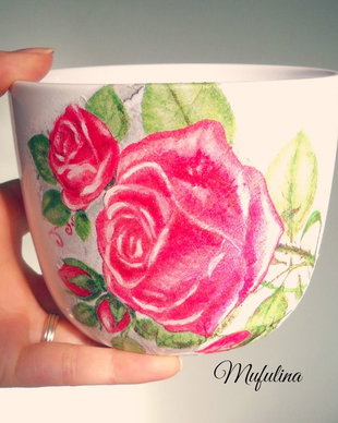 Bol ceramic decorat