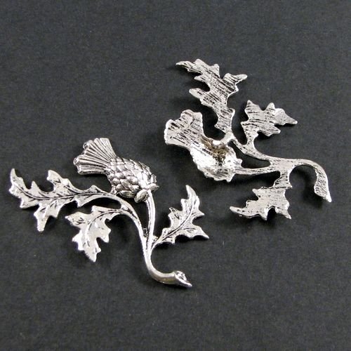 4361 - Pandantiv charms accesoriu argintiu antichizat floare