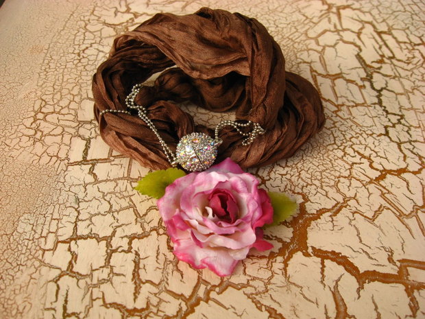 Blue Queen Rose - Colier la baza gatului