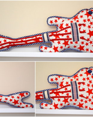 Perna in forma de chitara, guitar pillow, perna chitara