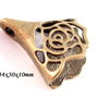 4592 # (1 buc) Agatatoare / capacel pt pandantiv, bronz