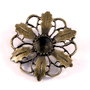 4596 - (1 buc) Pandantiv, coronita, floare, bronz