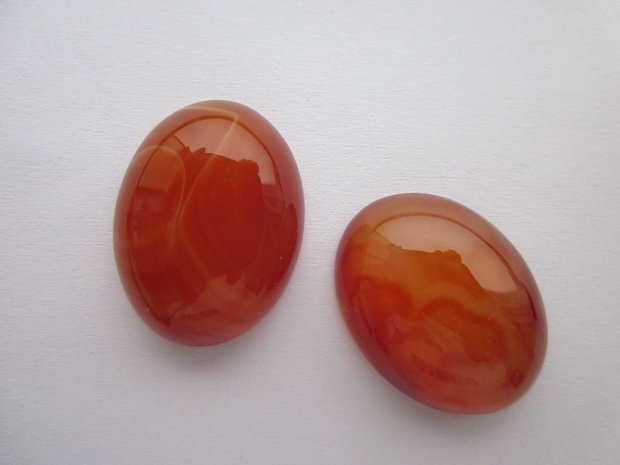 Cabochon agate portocalii (2 buc)