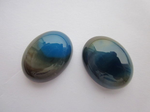 Cabochon agate aprox 20x15 mm (2 buc)