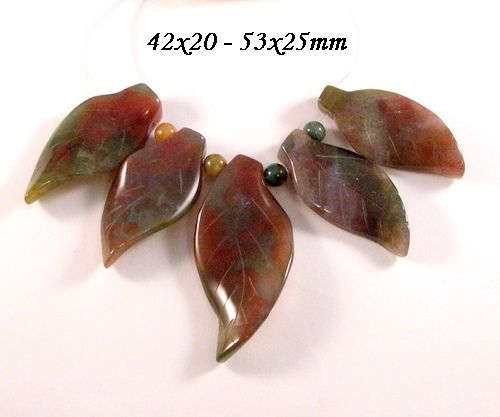 4609 - SET Pandantive frunze agate indiene